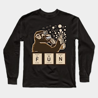 Chemistry monkey discovered fun Long Sleeve T-Shirt